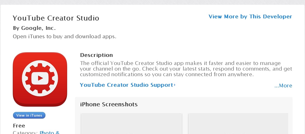 YouTube Creator App