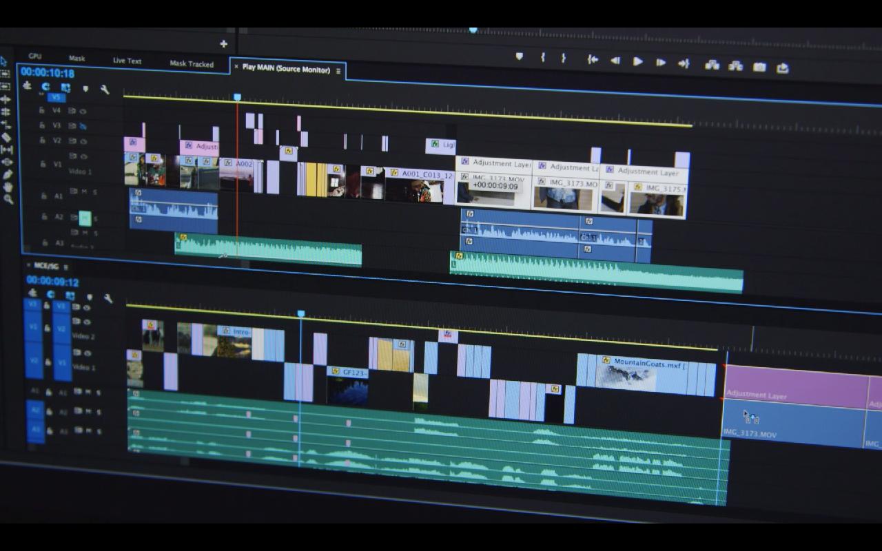 Adobe Premiere Pro dual timeline view